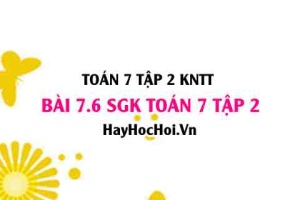Bài 7.6 SGK Toán 7 tập 2 Kết nối tri thức